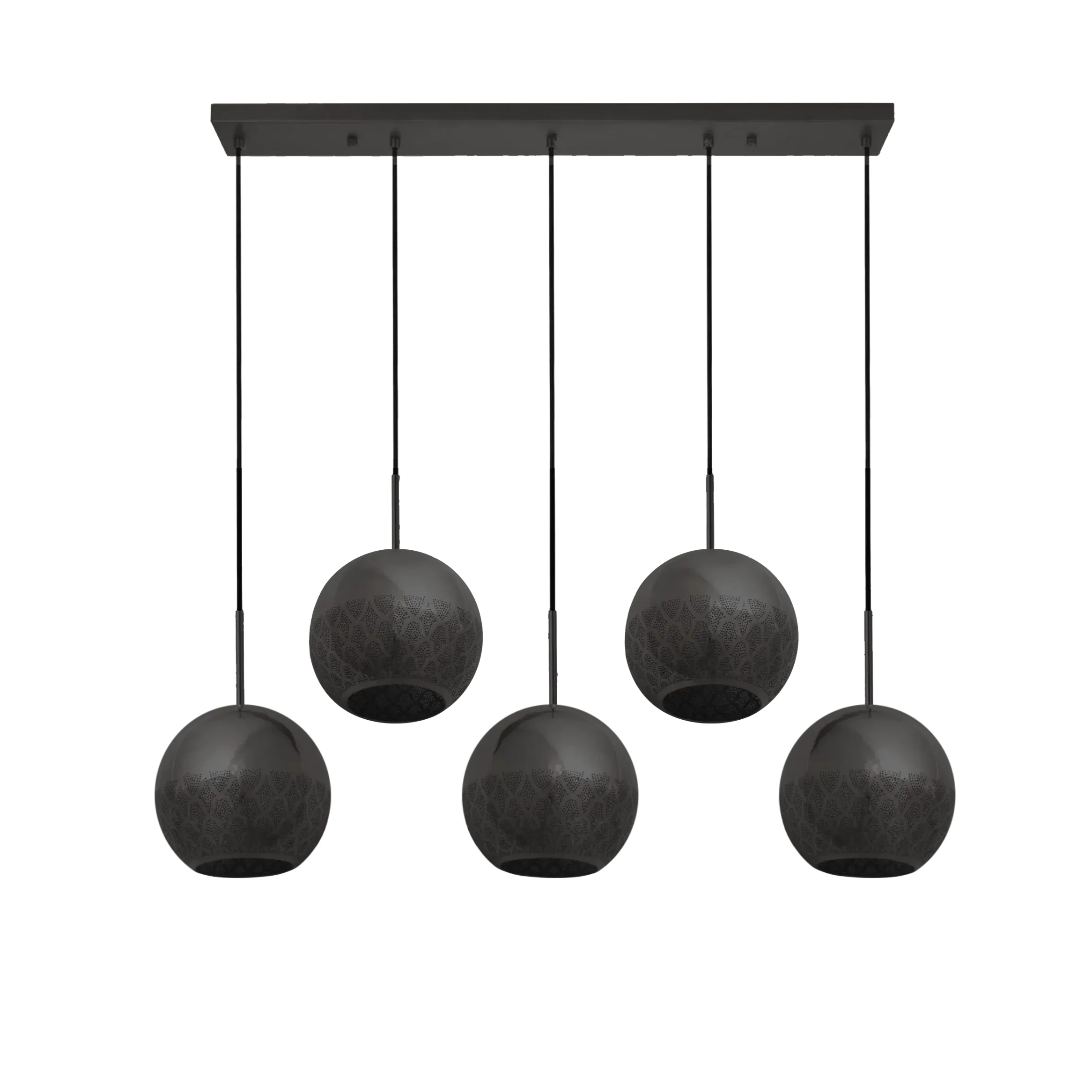 Nur linear multi-globe chandelier