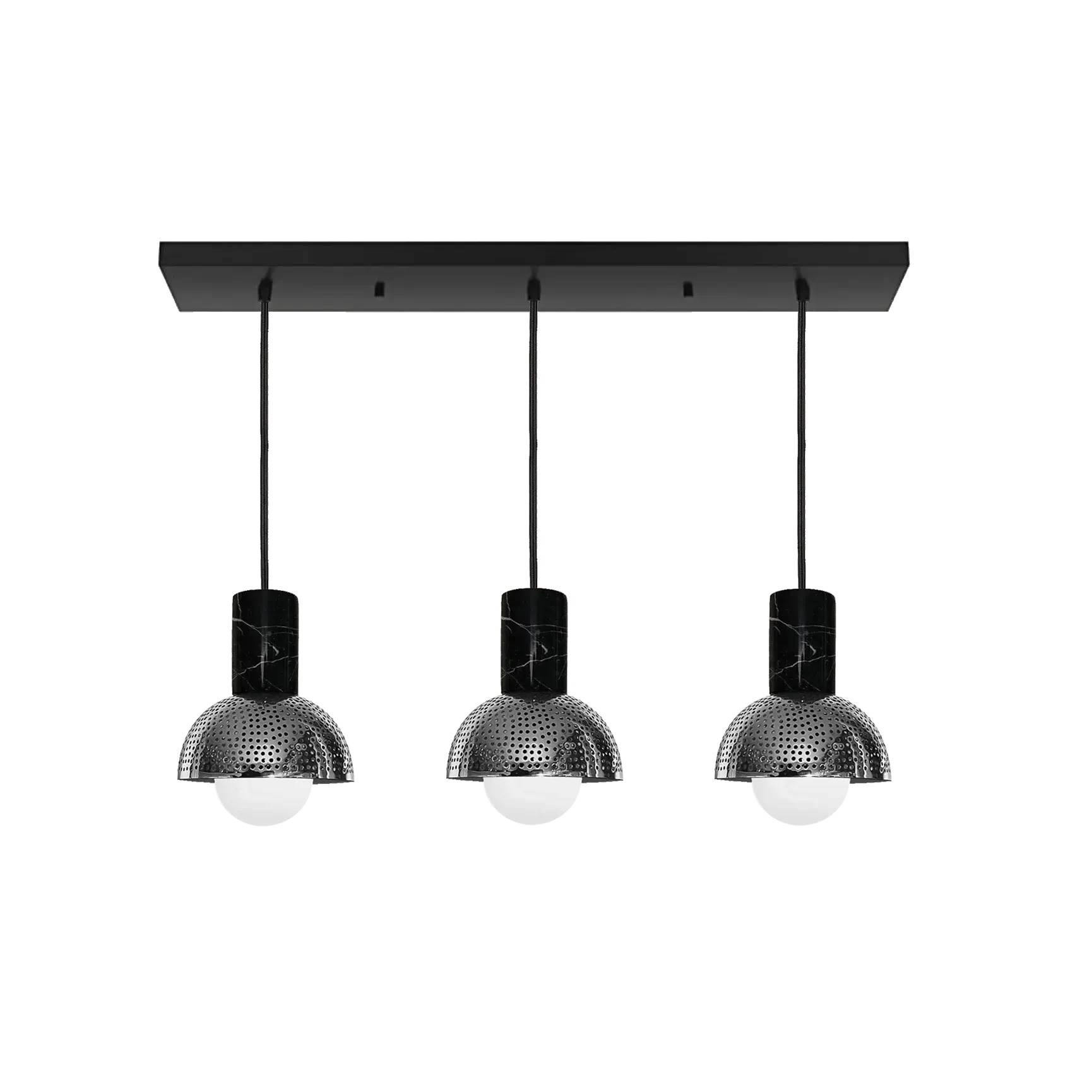 Maria linear 3 globe chandelier