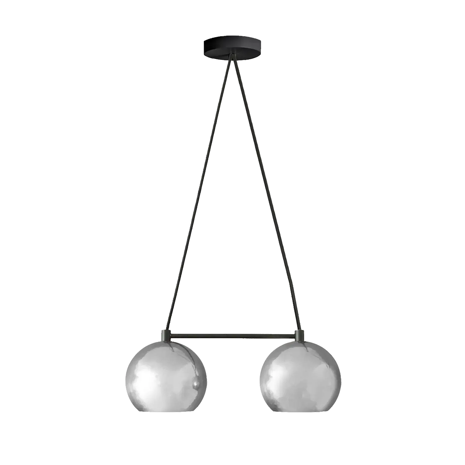 Dounia home chandelier in nickel silver  made of Metal, Model: Mishal
