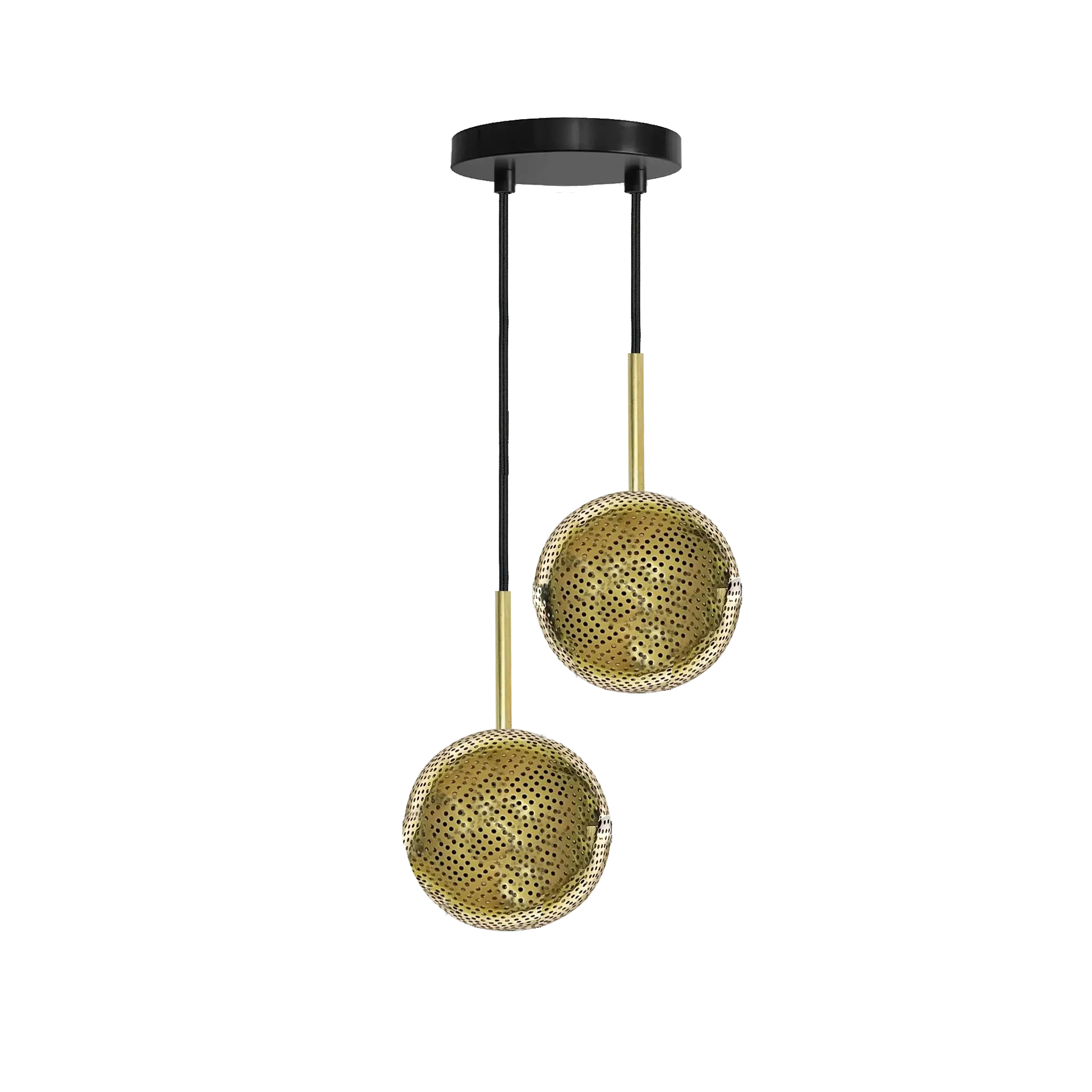 Dounia home Chandelier in Polished brass made of metal, Model: Kora 2