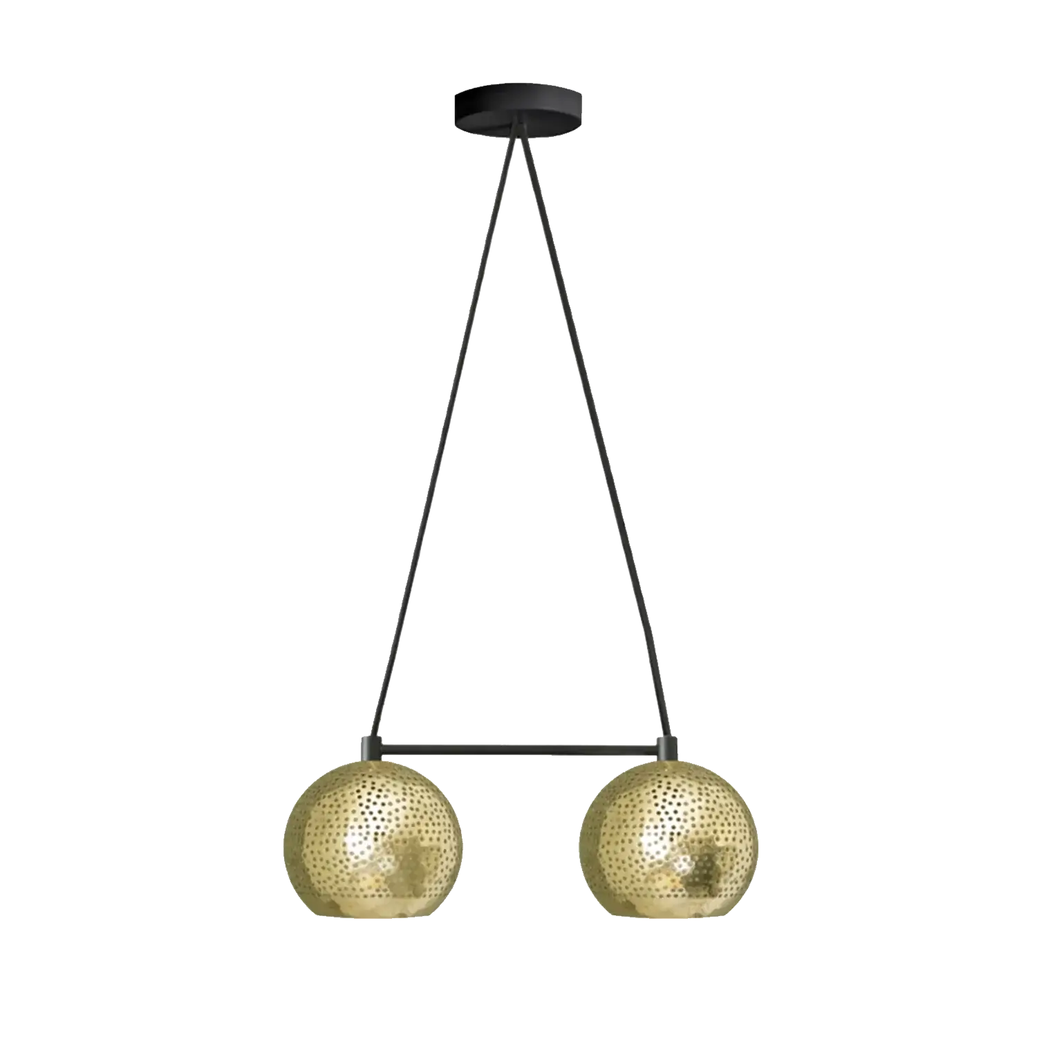 Dounia home Chandelier in Polished brass made of Metal, Model: Shams