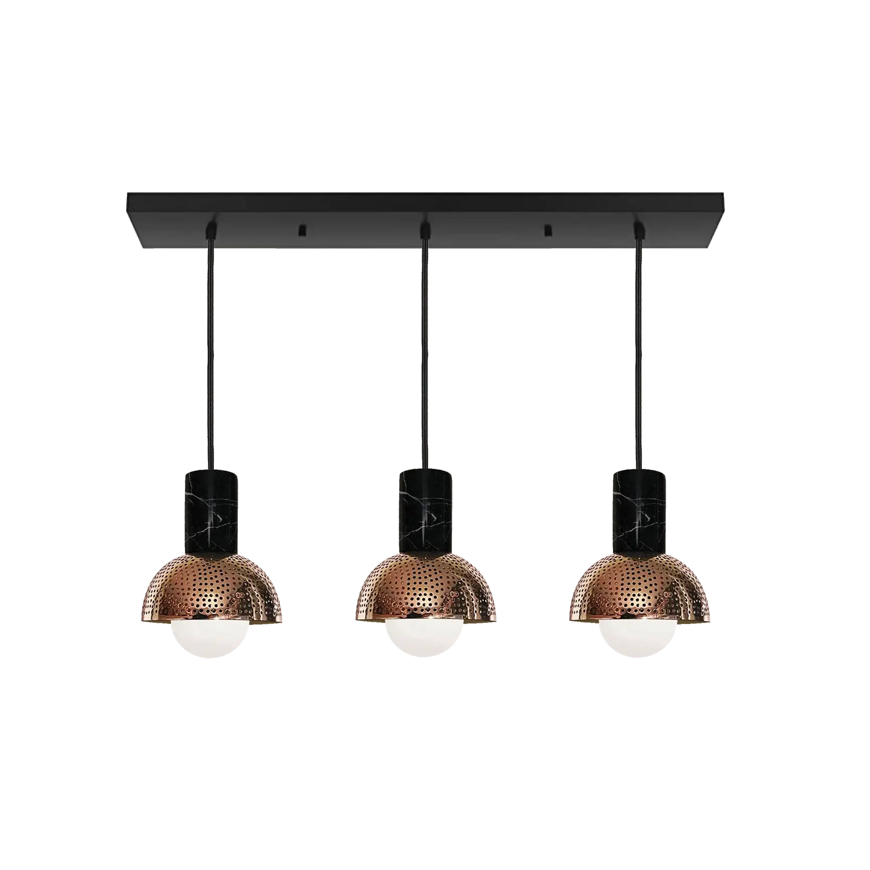 Maria linear 3 globe chandelier