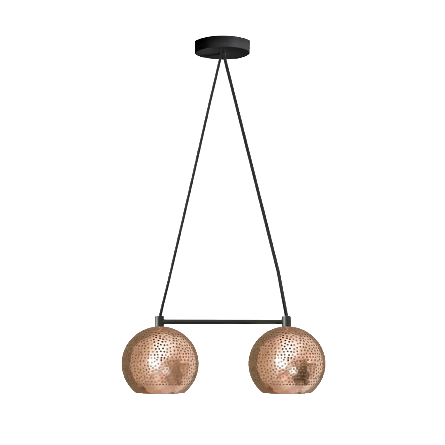 Dounia home Chandelier in Polished copper  made of Metal, Model: Shams