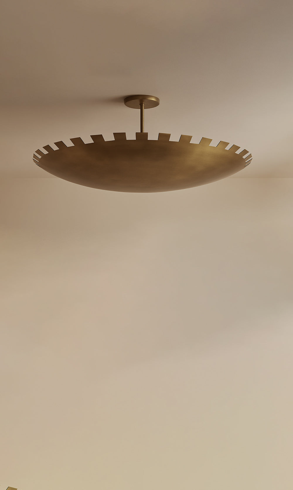 Checkered Dome Flush Mount Light Fixture