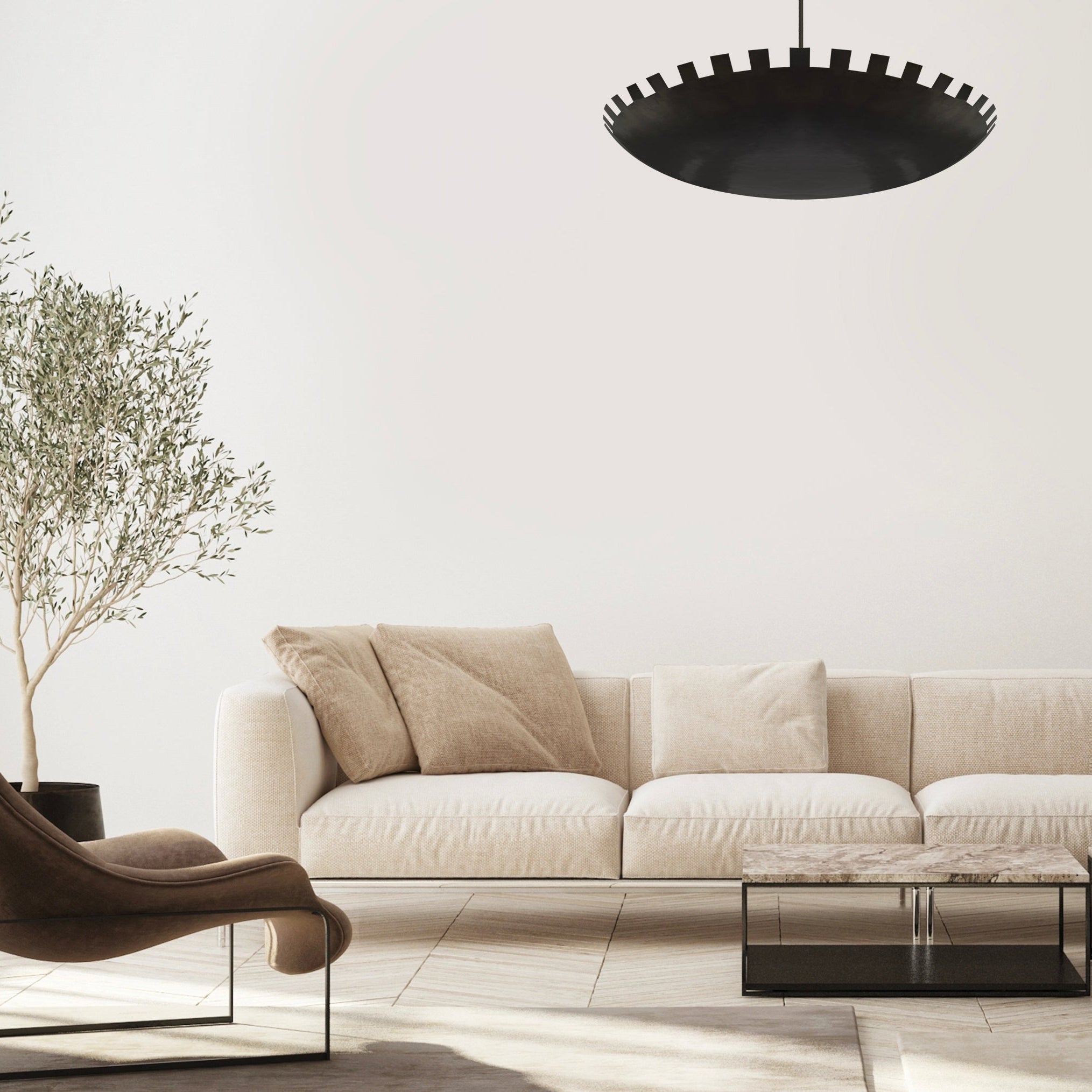 Checkered Dome Flush Mount Light Fixture