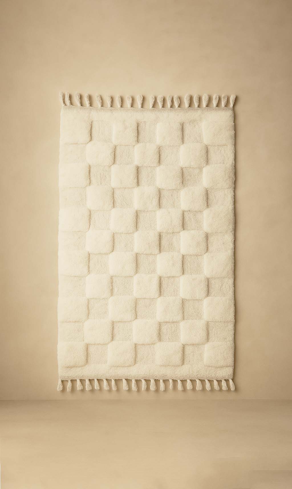 Checkered Rug - Ivory