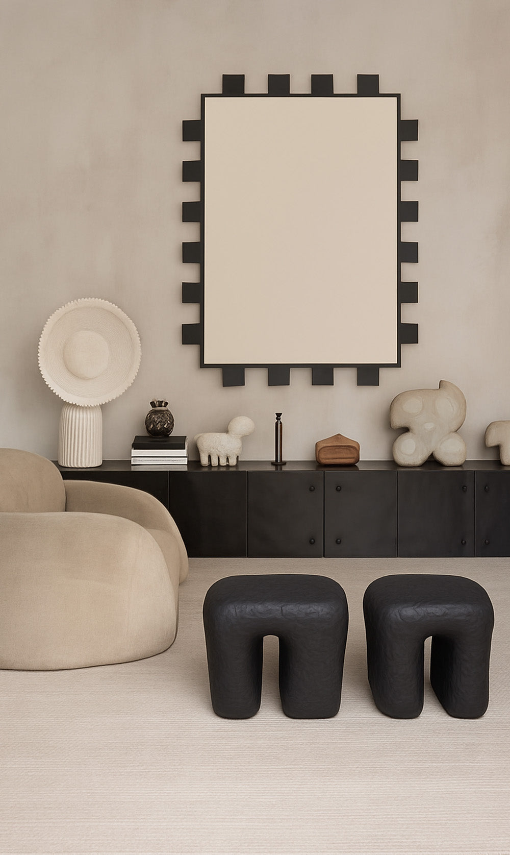 Checkered Wall Mirror