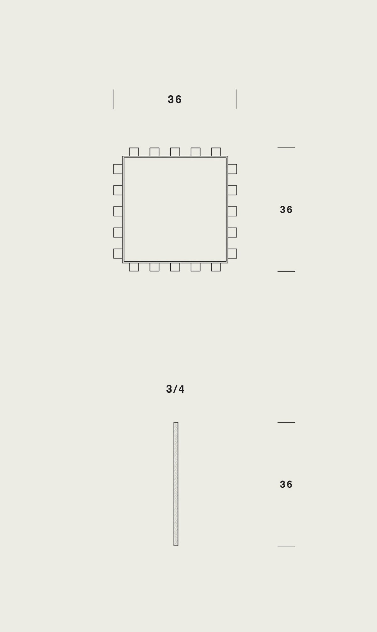 Checkered Square Wall Mirror