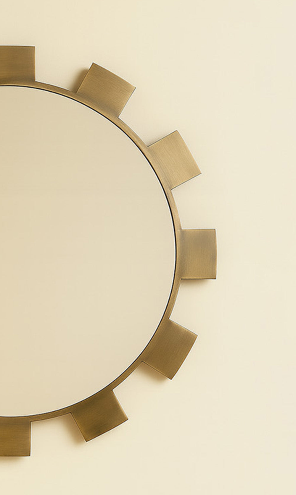 Checkered Round Mirror