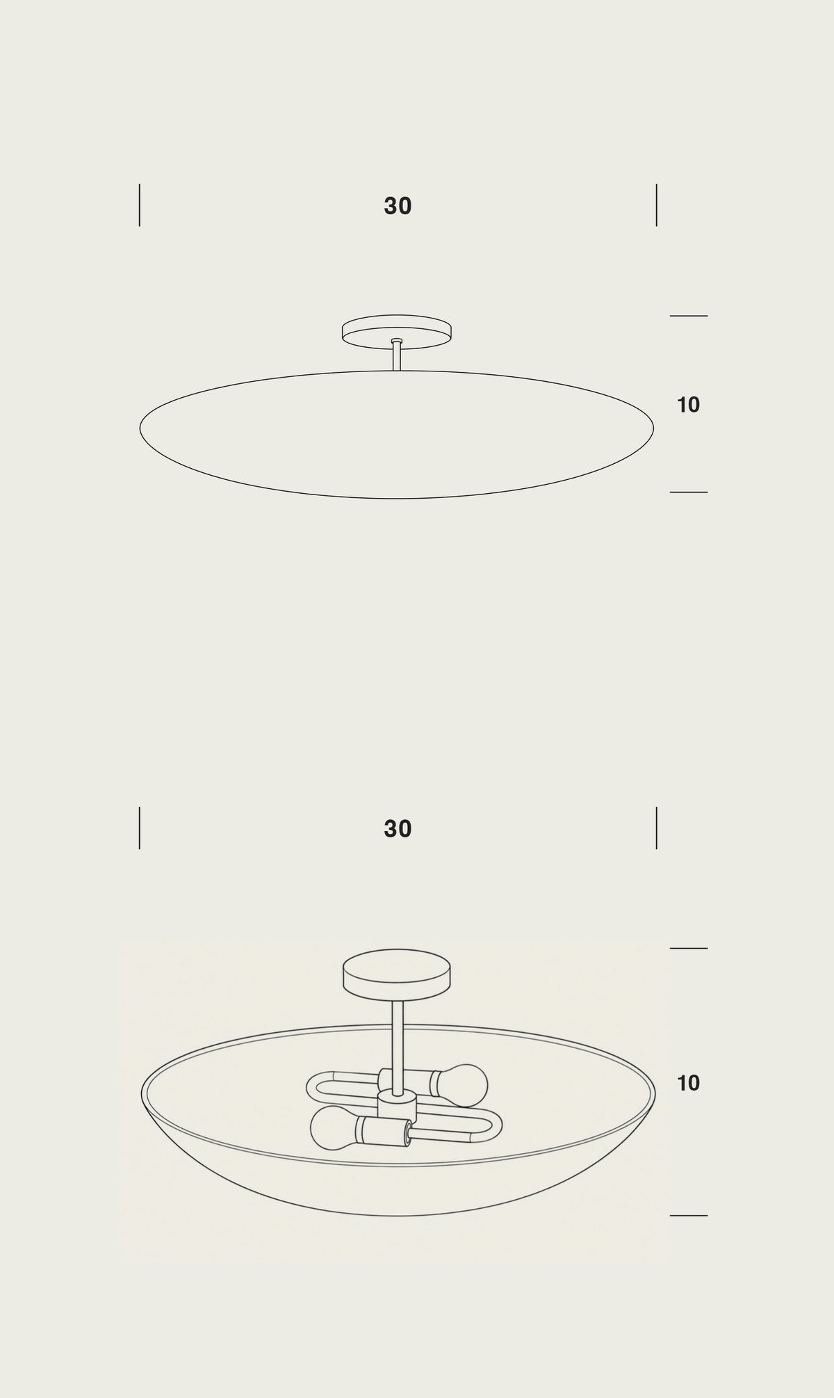 Dome Flush Mount Light Fixture