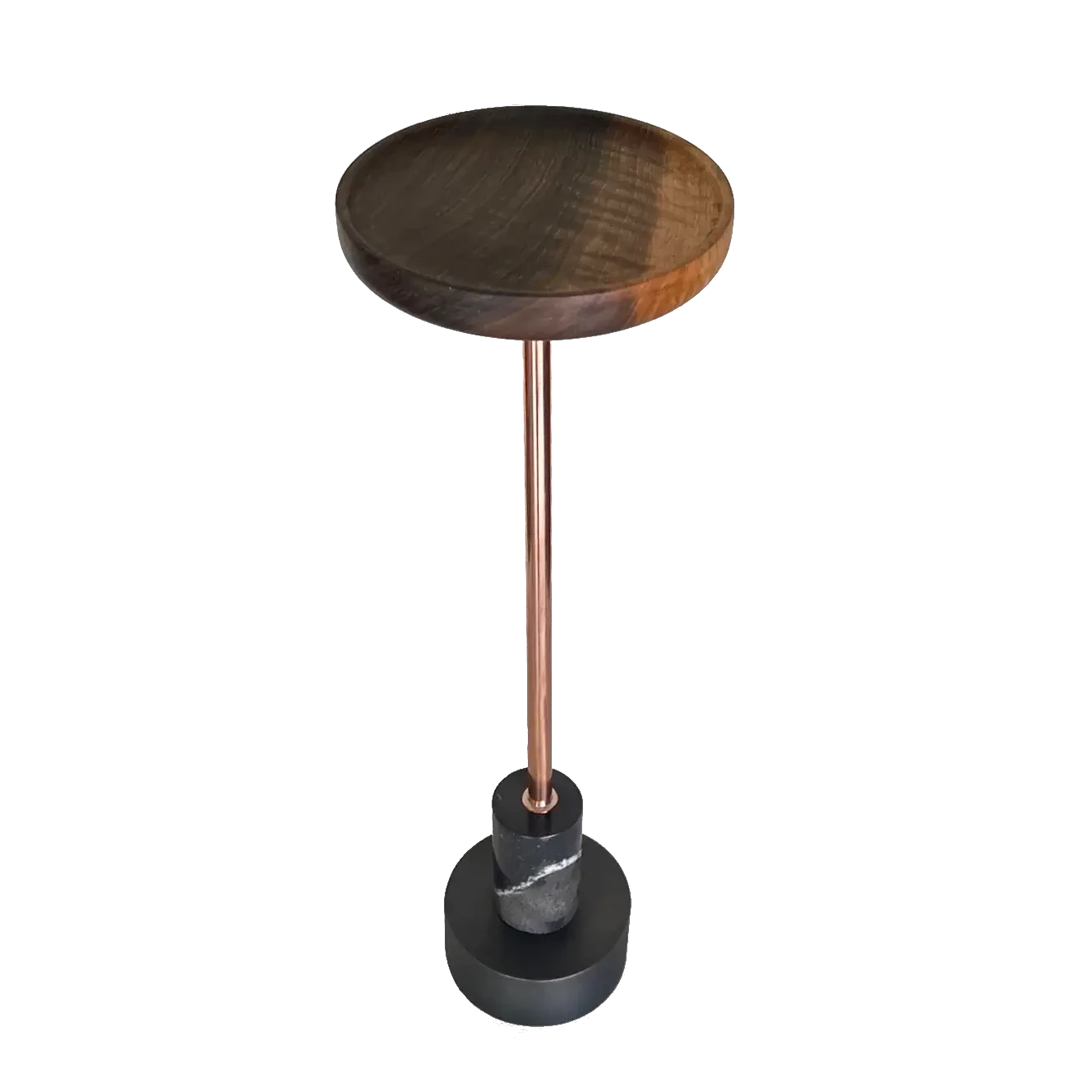 Dounia Home Ari Drink Table  | Copper & Black Marble 