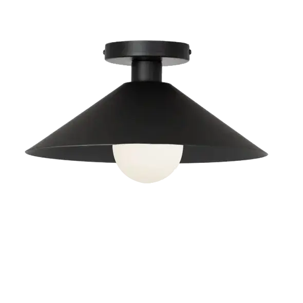Dounia Home Flush Mount in Matte Gun Metal, Size: 12", Model: Koba