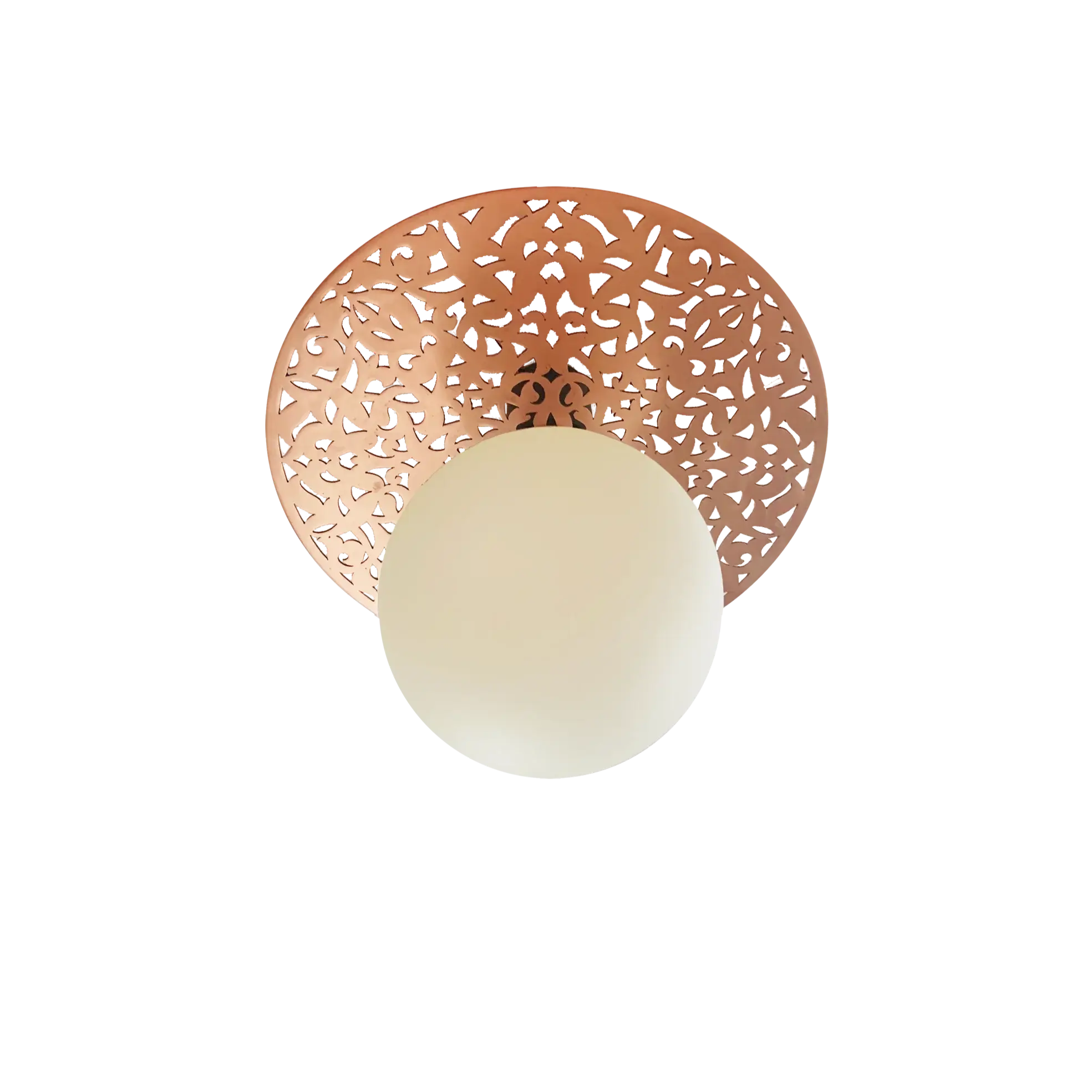 Dounia home Flush mount light in Polished copper  made of Metal, Model: Riad