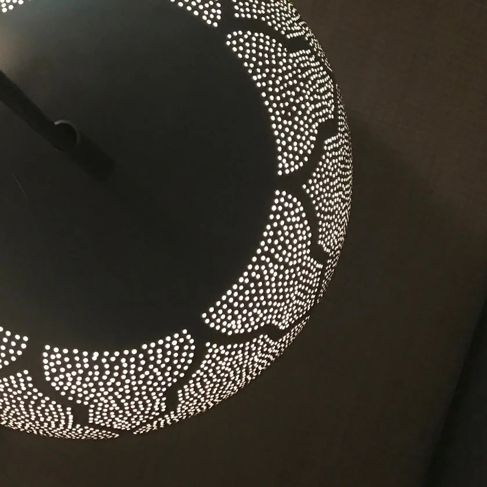 Dounia Home Najma Pendant Light  |  Matte Gun Metal | Shade Size: 12" | Top View