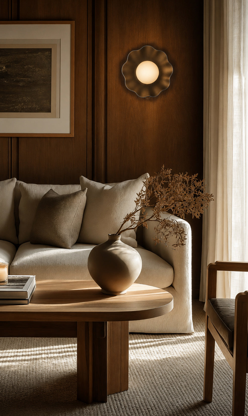 Luna Scalloped Wall Sconce