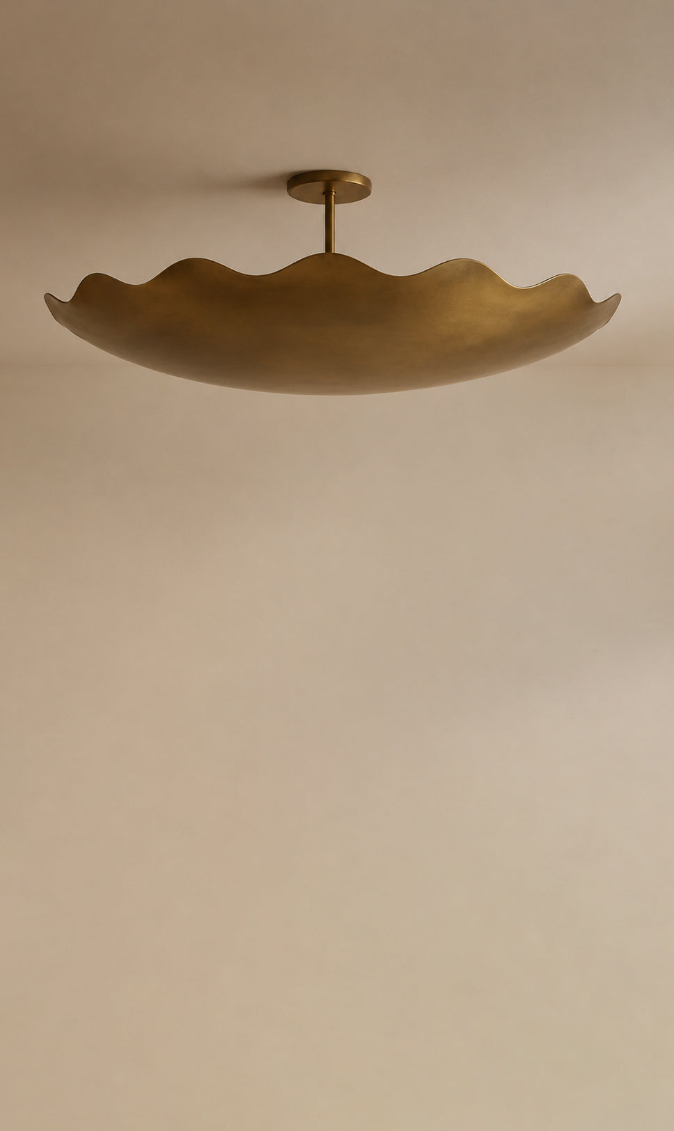 Luna Scalloped Dome Semi-flush