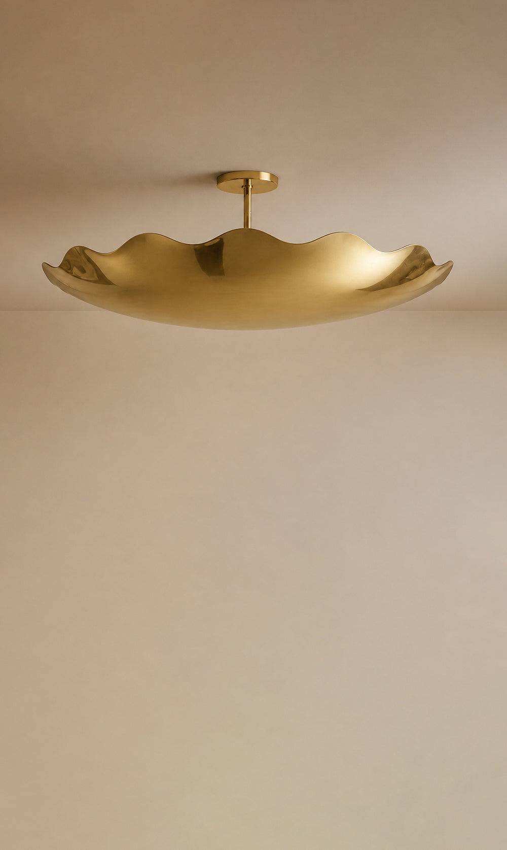 Luna Scalloped Dome Semi-flush
