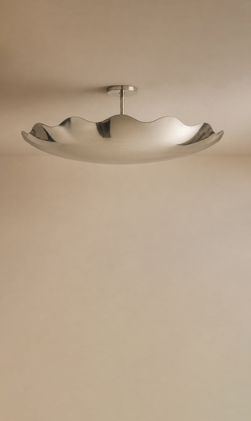 Luna Scalloped Dome Semi-flush