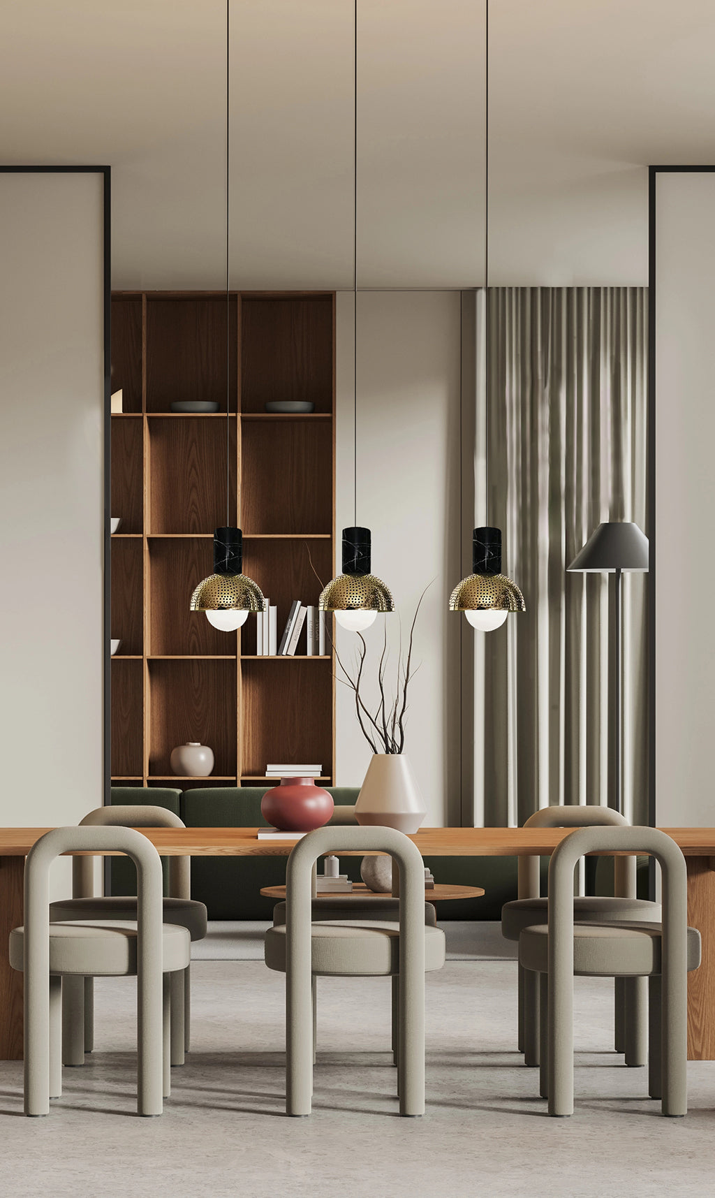 Maria linear 3 globe chandelier