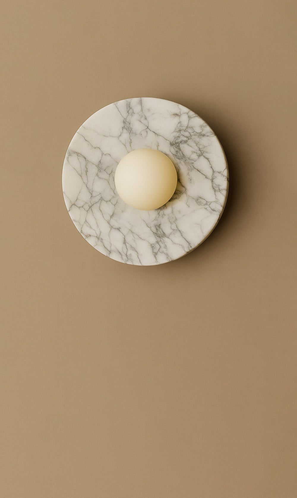 Maria Disc Wall Sconce - Black Marble