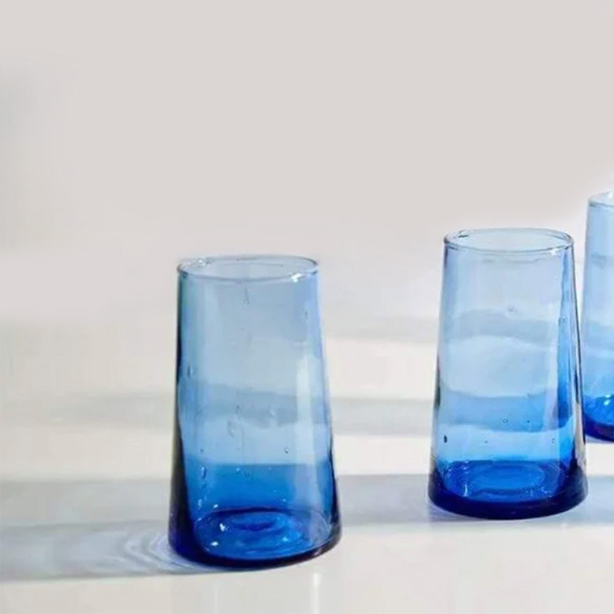 Moroccan Drinking glasses set of 2 - Blue