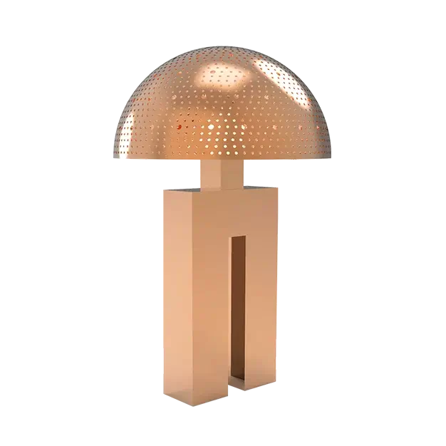 Dounia home Mushroom Table lamp in polished copper  metal  made of Metal, Model: Amur