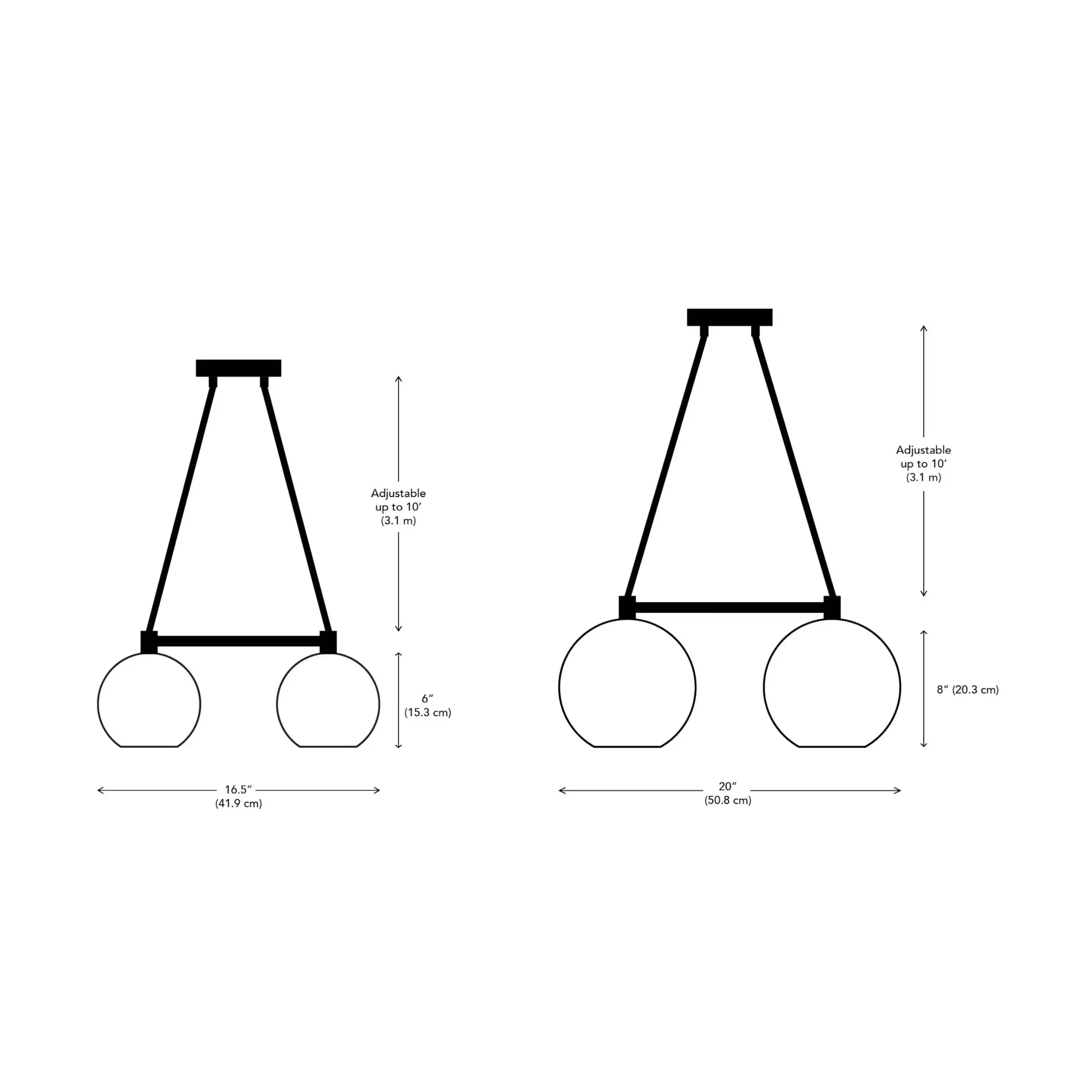 Nur R. Chandelier - Dual Globe