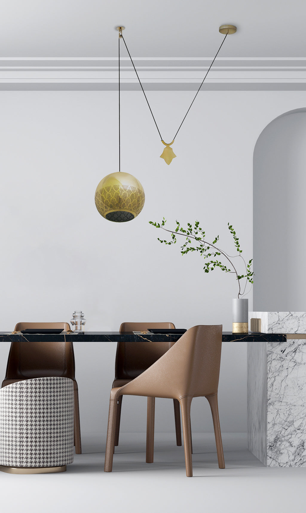 Nur Reversed counterbalance weight Pendant