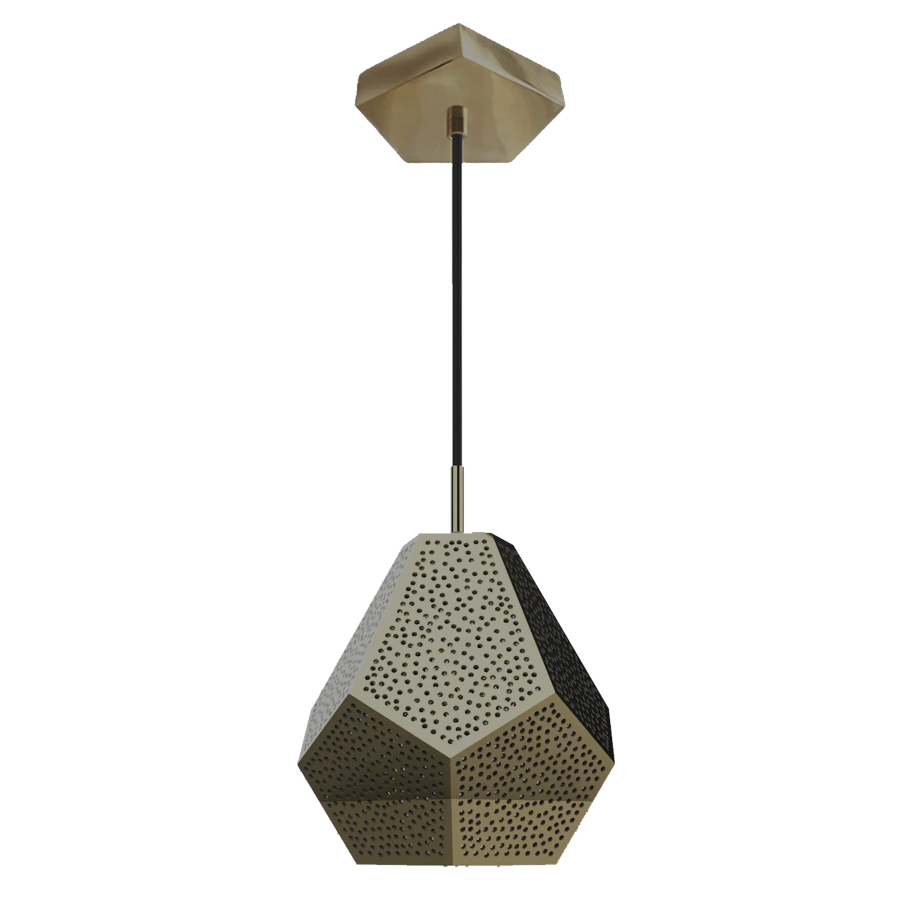 Dounia home Pendant light in antique bass  made of metal, Model: Almas