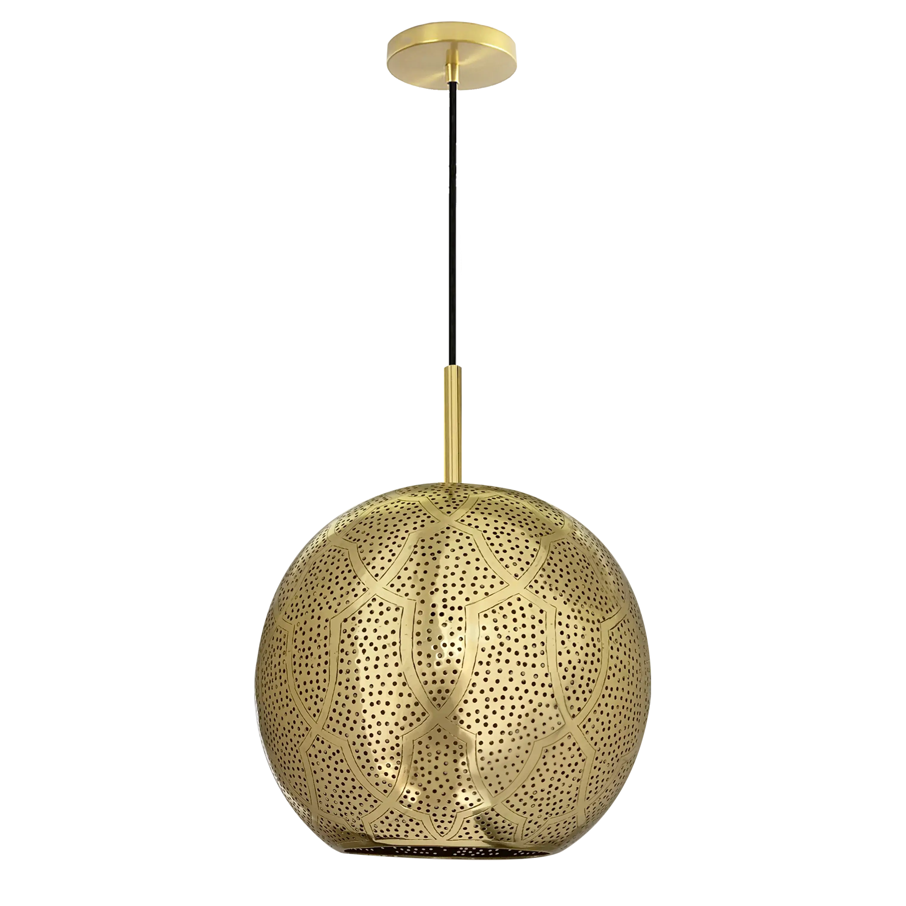 Dounia home Pendant light in antique brass  made of Metal, Model: ARI