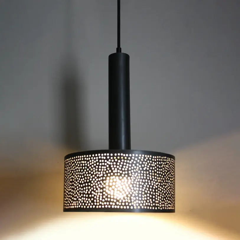 Dounia home Pendant light in Black  made of Gunmetal, Model: Alula