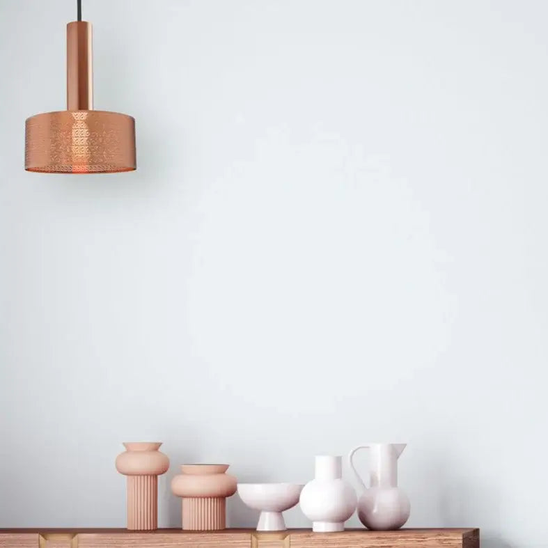 Dounia home Pendant light in polished copper   made of Gunmetal, Model: Alula