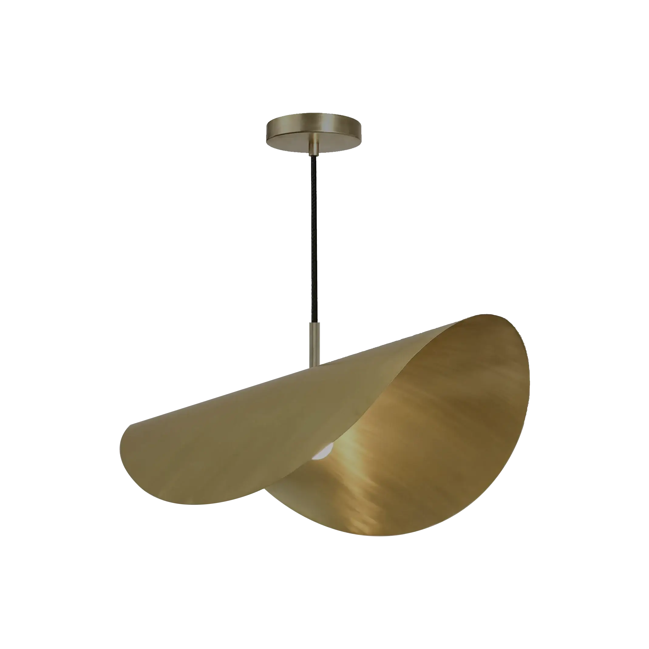 Dounia home Pendant light in antique  brass made of Metal, Model: moja