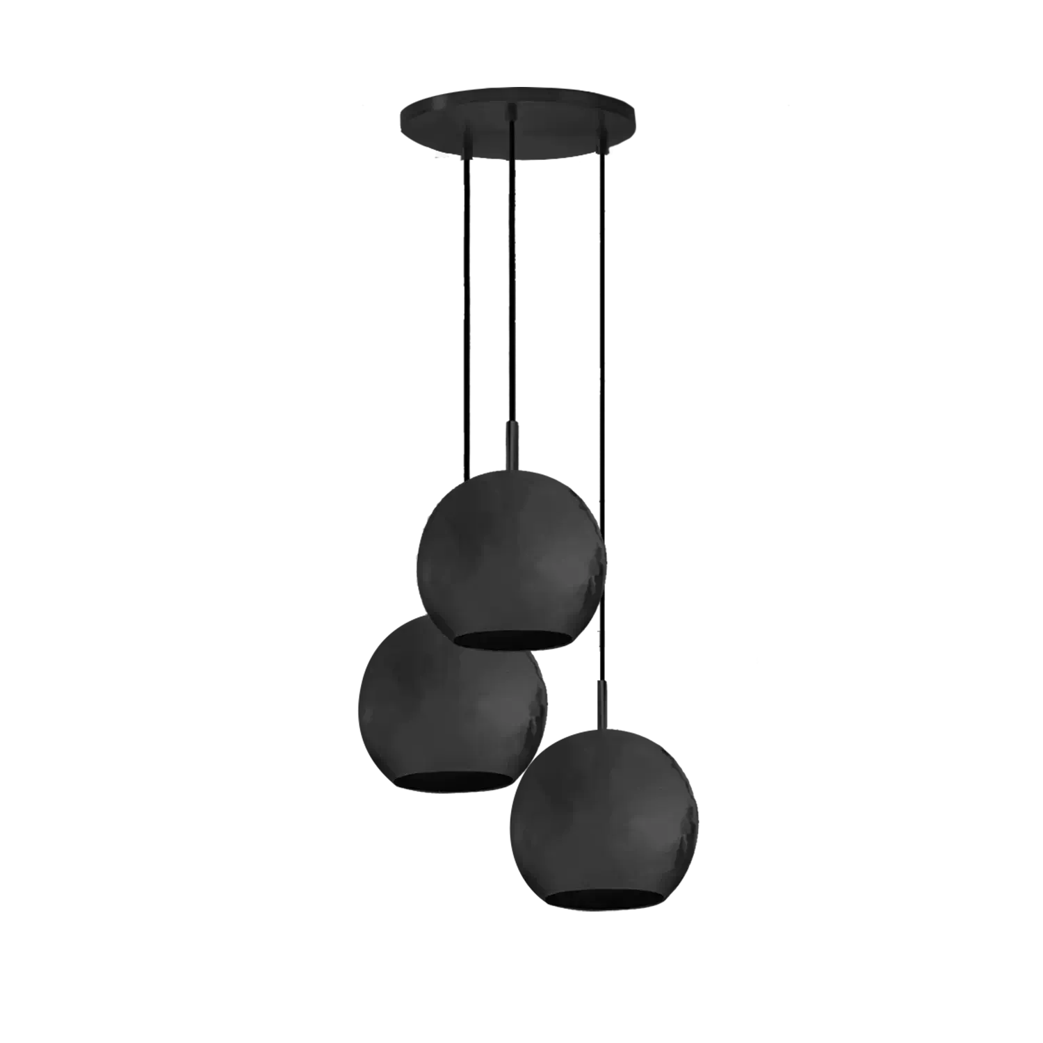 Dounia home chandelier in black made of Metal, Model: Mishal