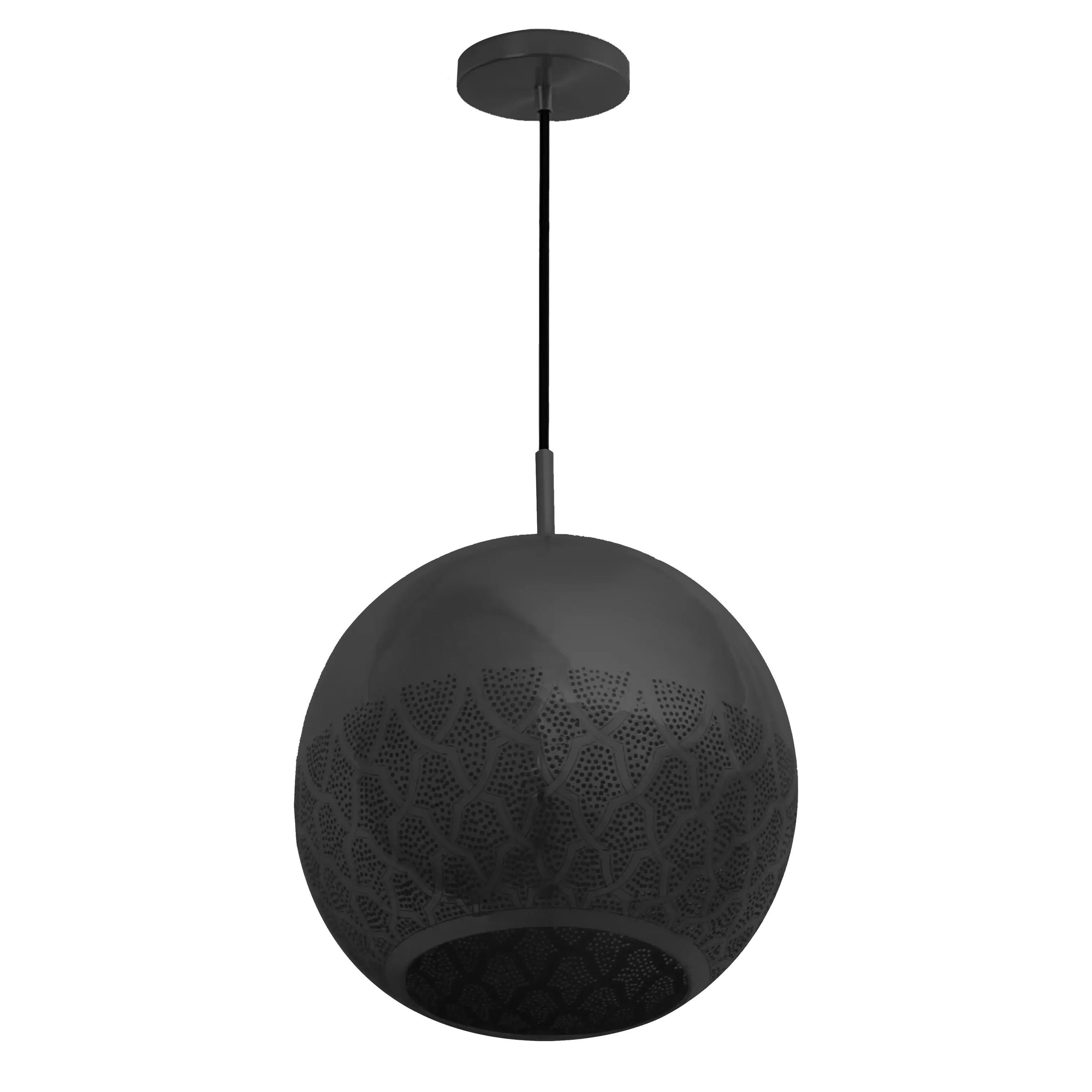 Dounia home Pendant light in  black  made of Metal, Model: Nur reversed