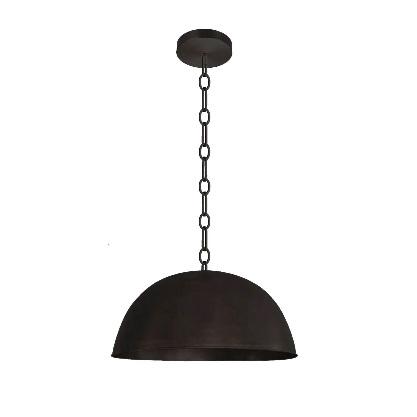 Dounia home Pendant light in black made of Metal, Model: Quba lagre Dome