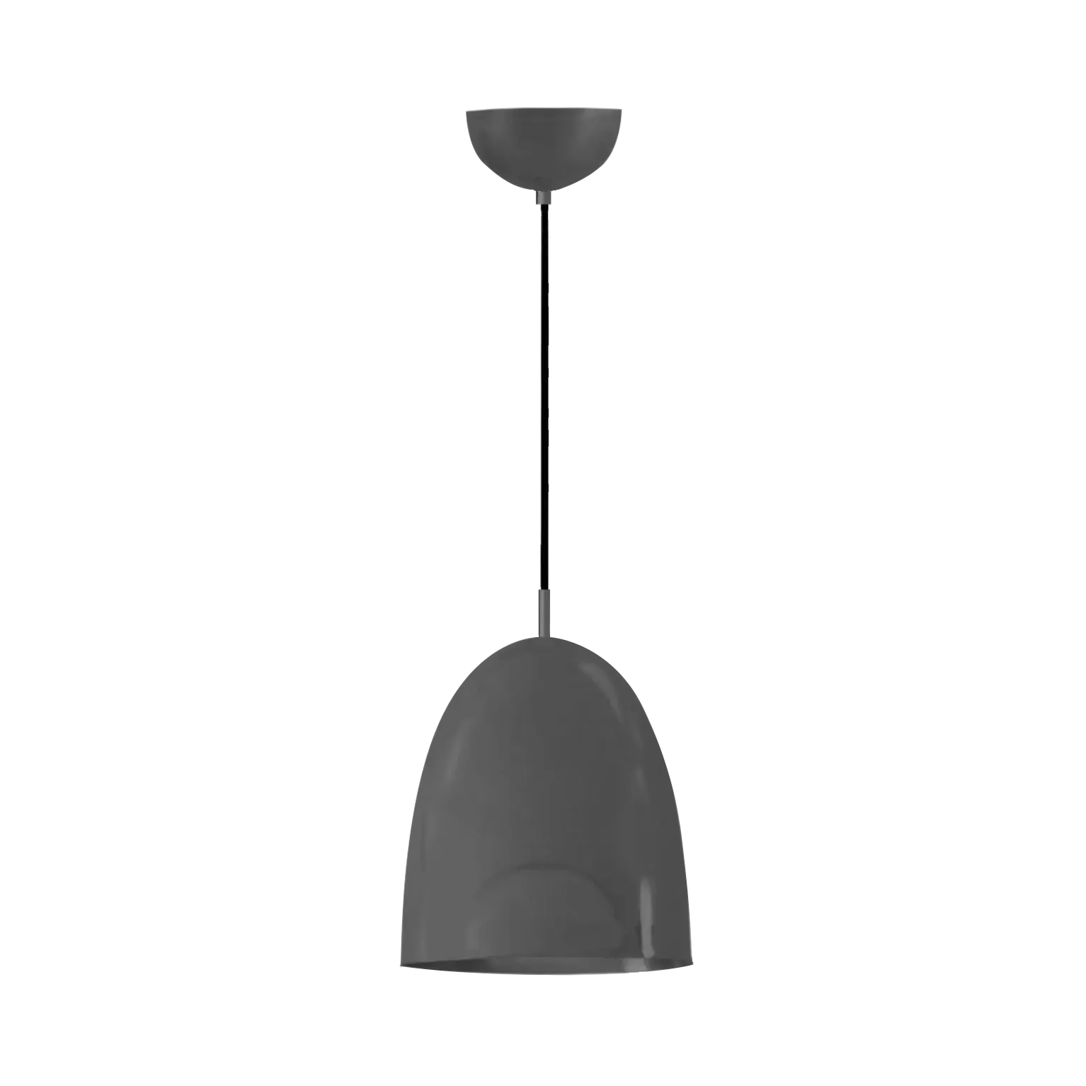 Dounia home Pendant light in black made of Metal, Model: Roya  dome