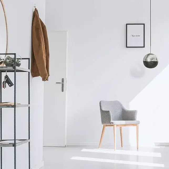 Dounia Home Kora Pendant Light | Brushed Nickel Silver & Gun Metal  | Shade Size: 8"