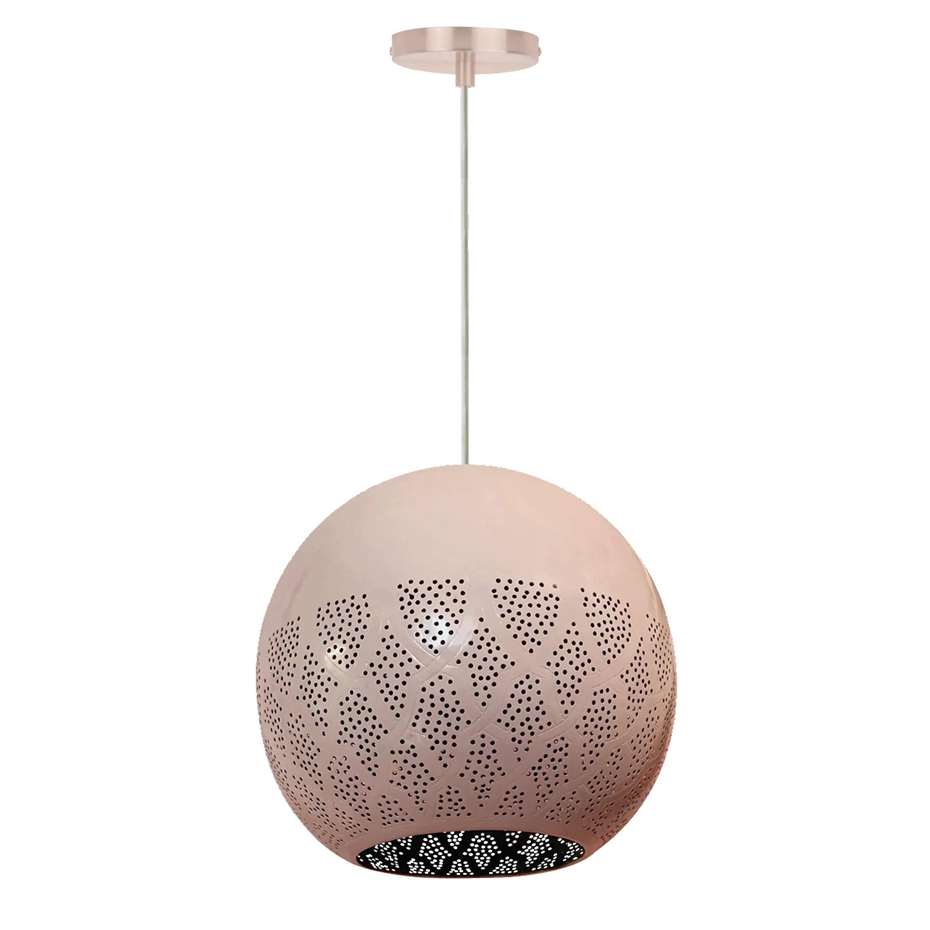 Dounia home Pendant light in blush  made of Metal, Model: Nur reversed-color
