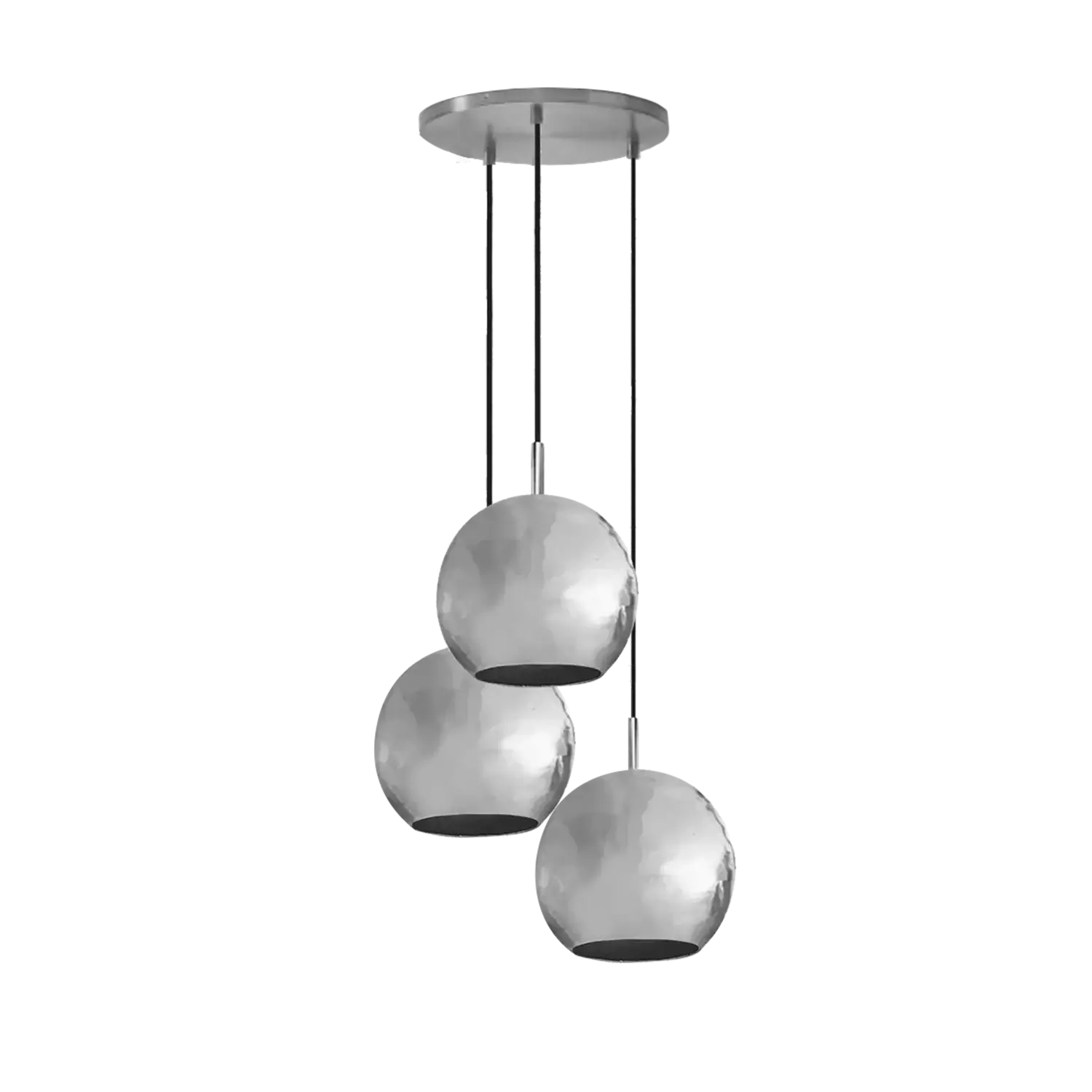 Dounia home chandelier in nickel silver  made of Metal, Model: Mishal
