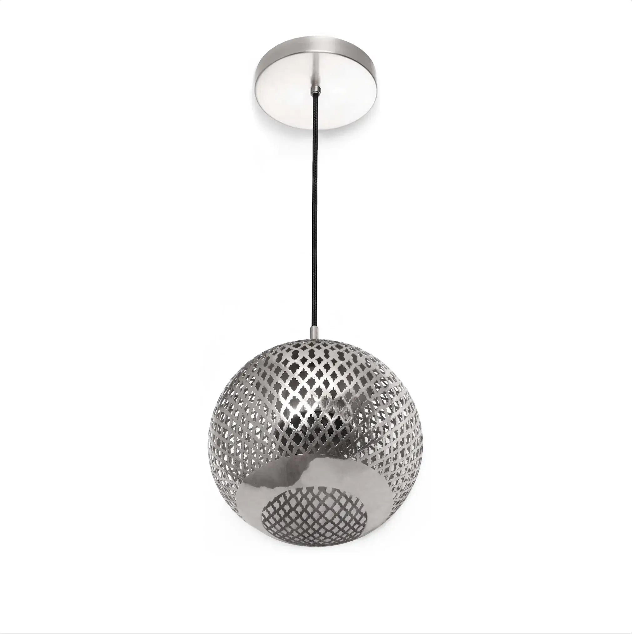 Dounia home Pendant light in nickel silver made of Metal, Model: Ziya