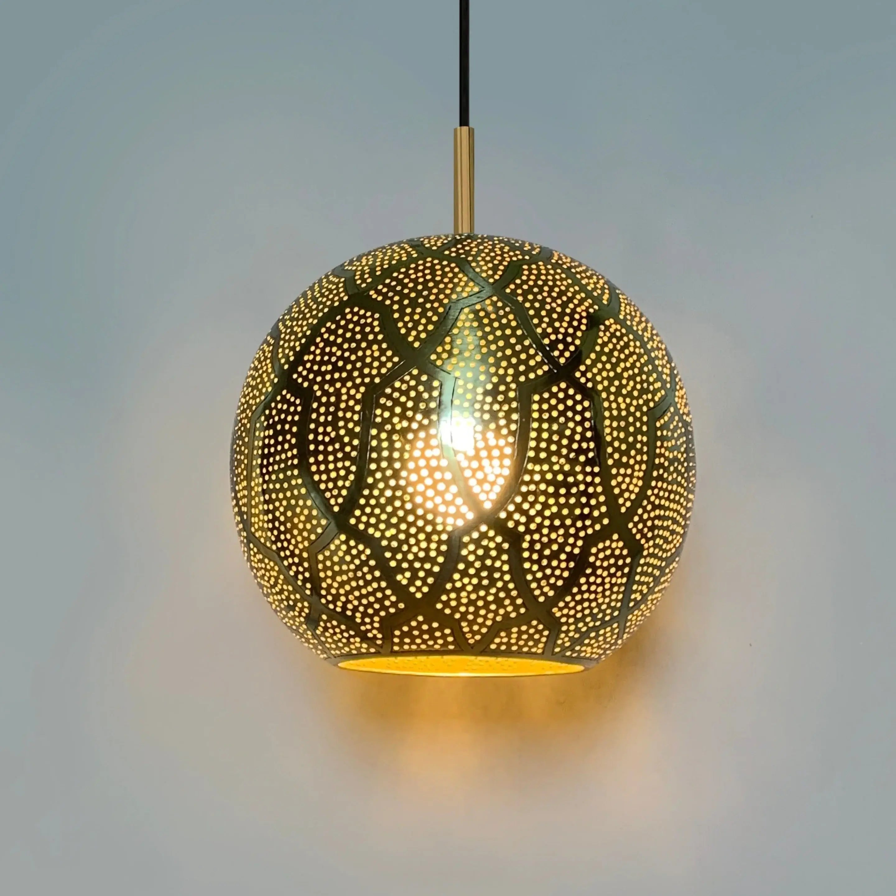 Dounia home Pendant light in polished brass  made of Metal, Model: ARI