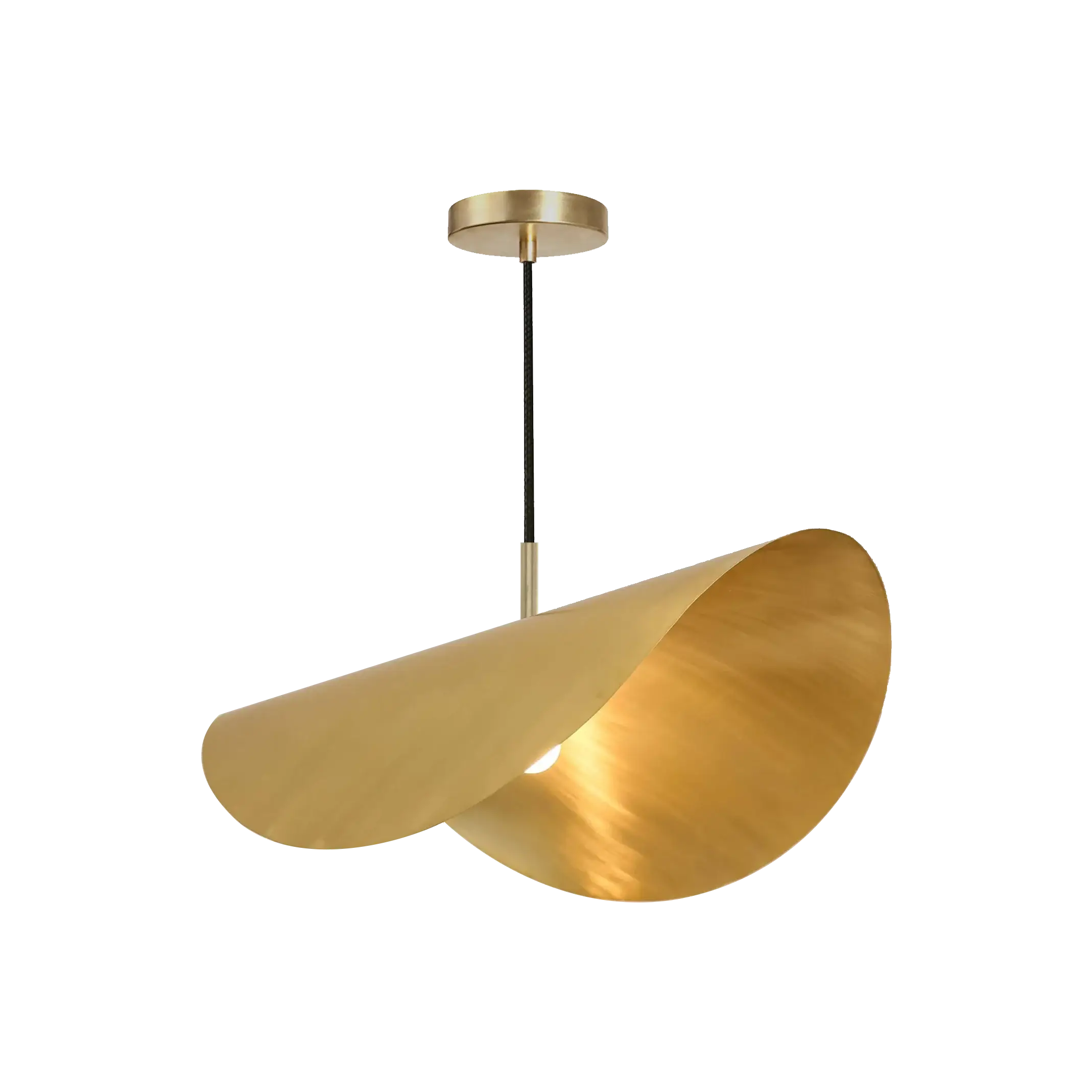 Dounia home Pendant light in Polished brass made of Metal, Model: moja