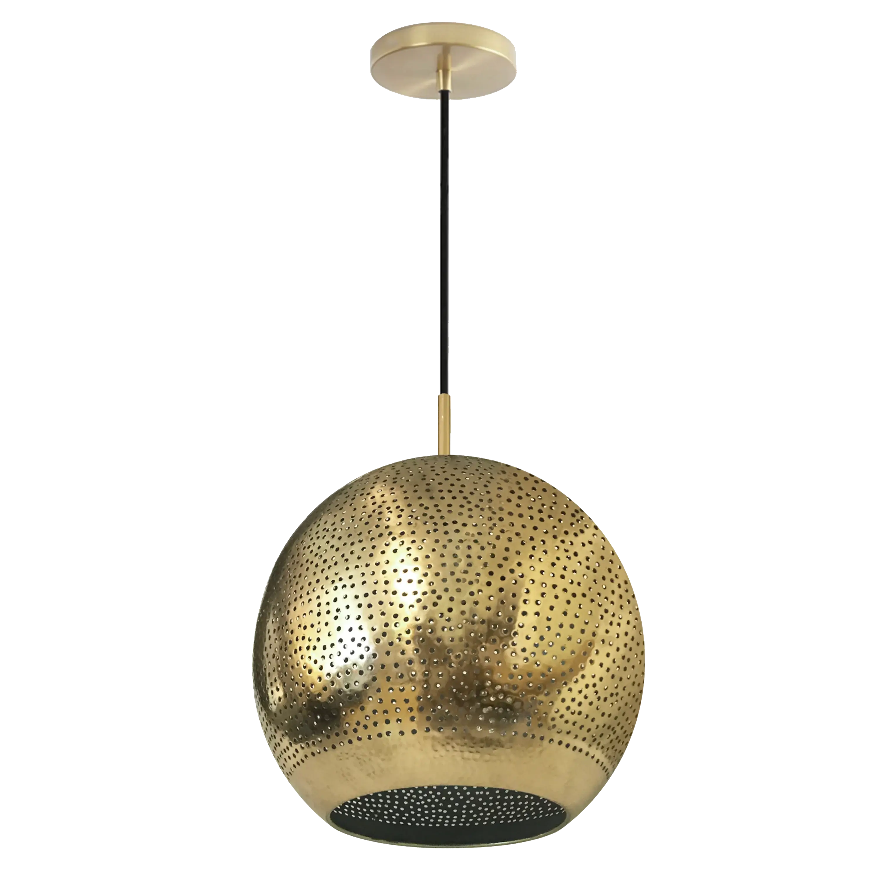 Dounia home Pendant light in Polished brass made of Metal, Model: Shams