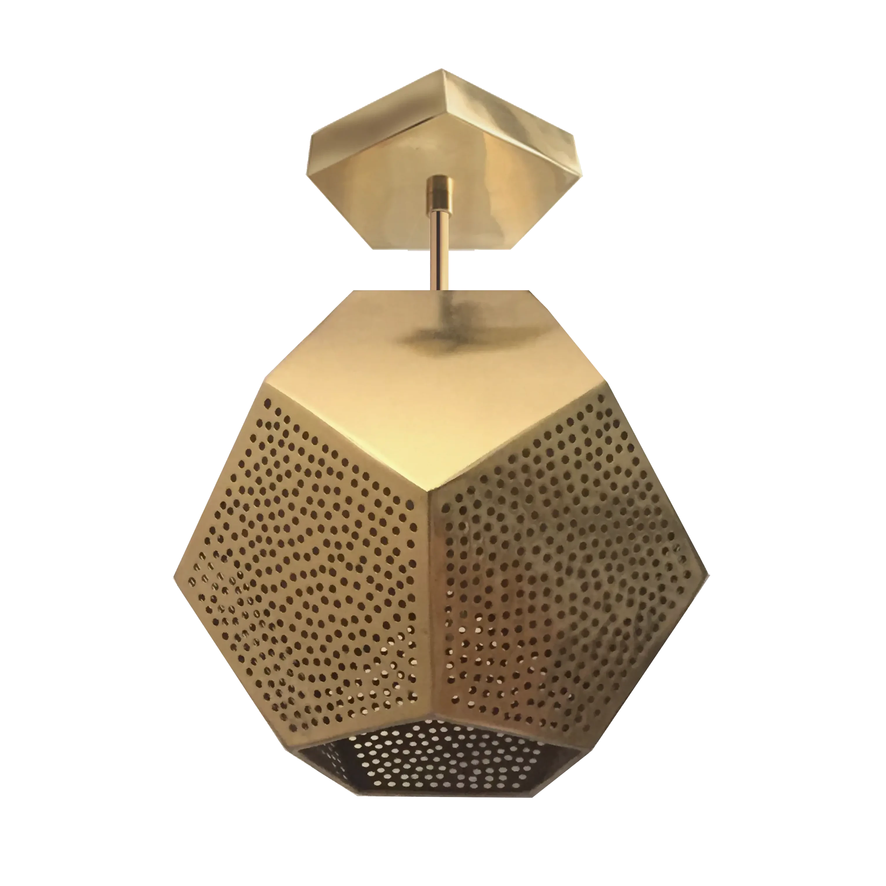 Dounia home Semi-flush mount light in Polished brass made of METAL, Model: Ula