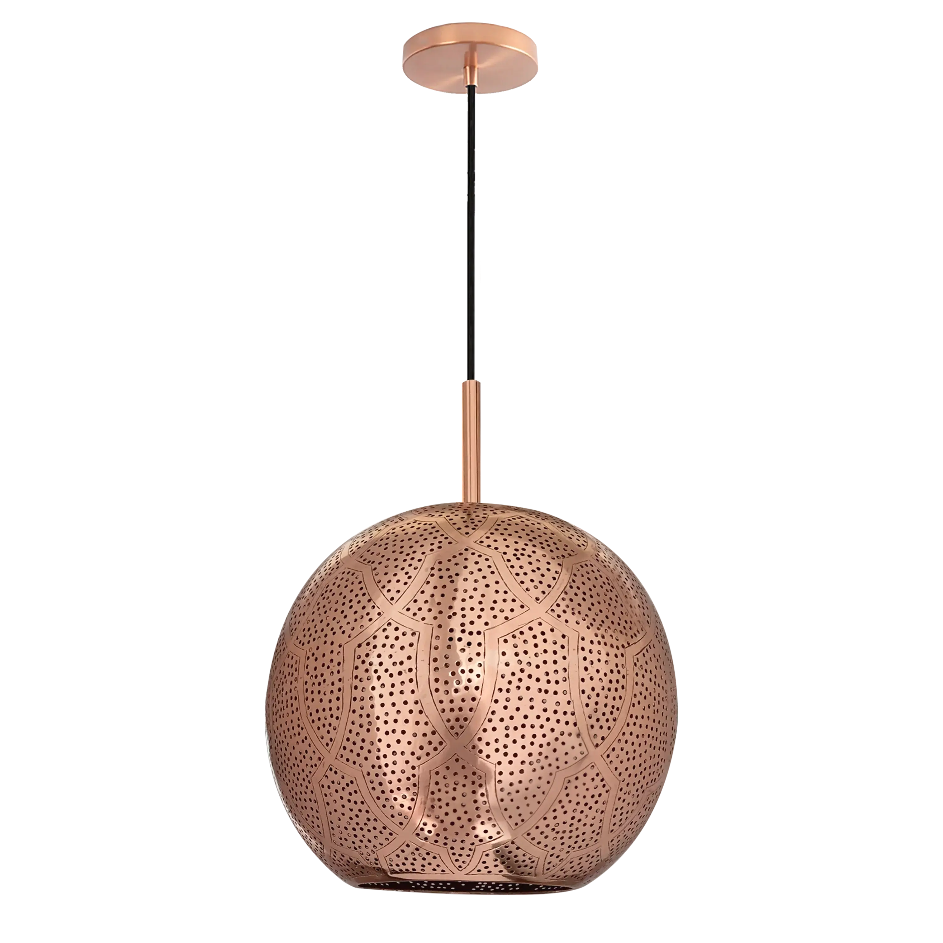 Dounia home Pendant light in polished copper  made of Metal, Model: ARI