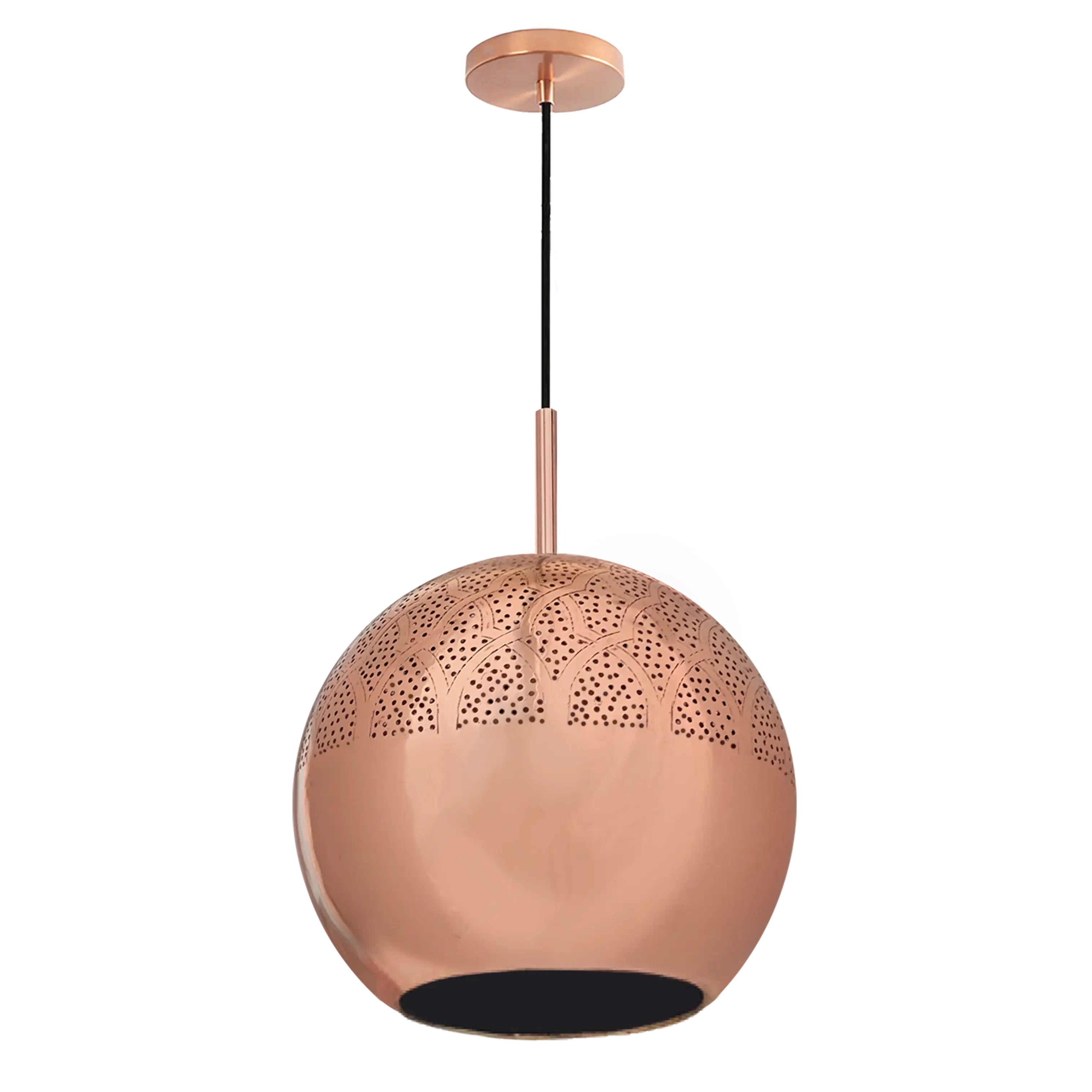 Dounia home Pendant light in Polished copper   made of Metal, Model: Nur