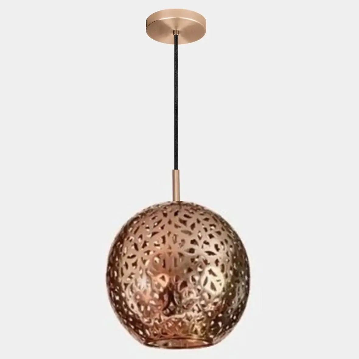 Dounia home Pendant light in Polished copper  made of Metal, Model: Riad  single