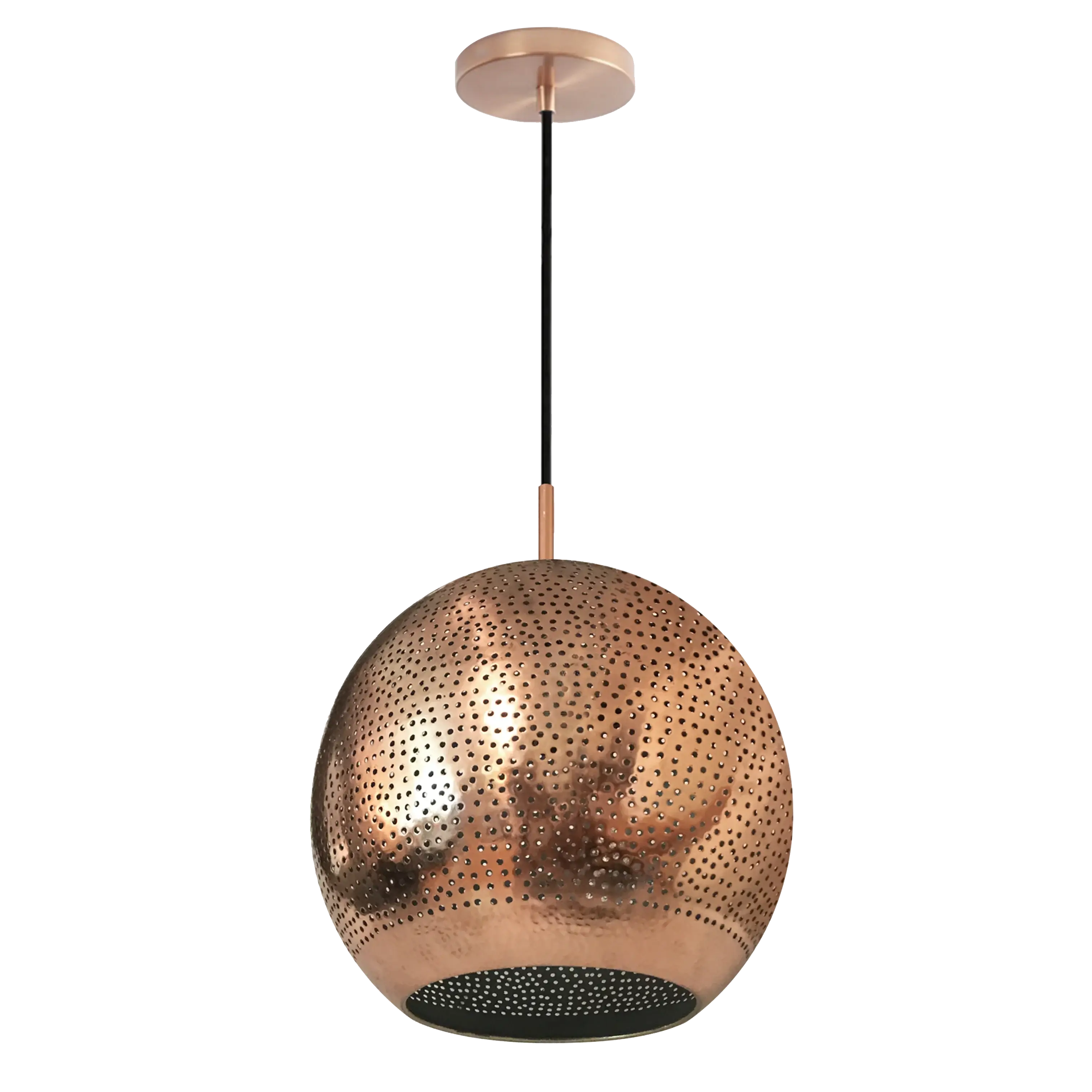 Dounia home Pendant light in Polished copper made of Metal, Model: Shams