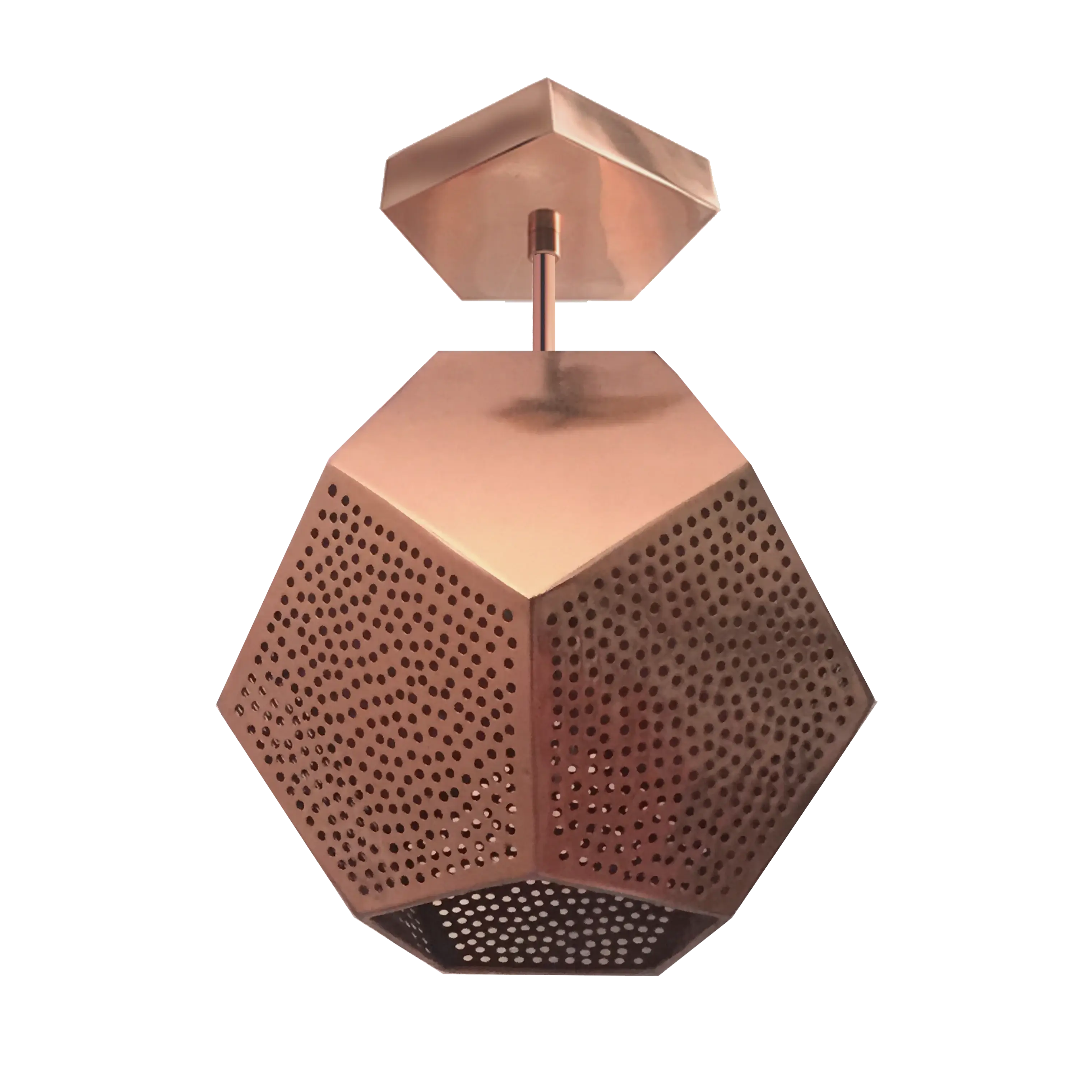 Dounia home Semi-flush mount light in Polished copper  made of METAL, Model: Ula